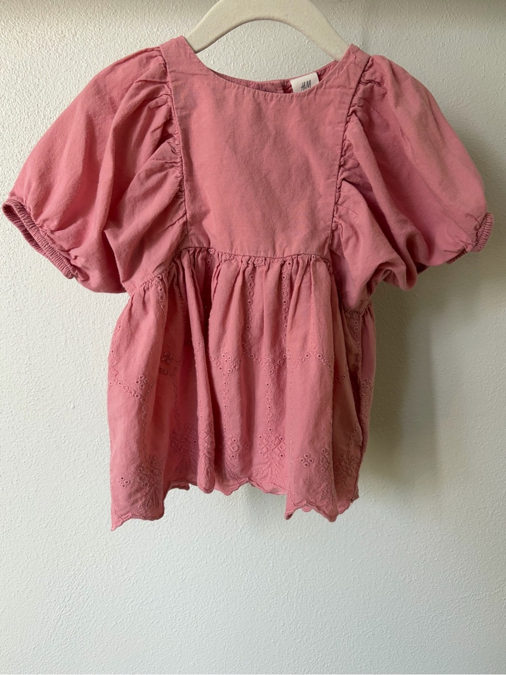 H&M Dusty Pink Ruffle-Trim Top